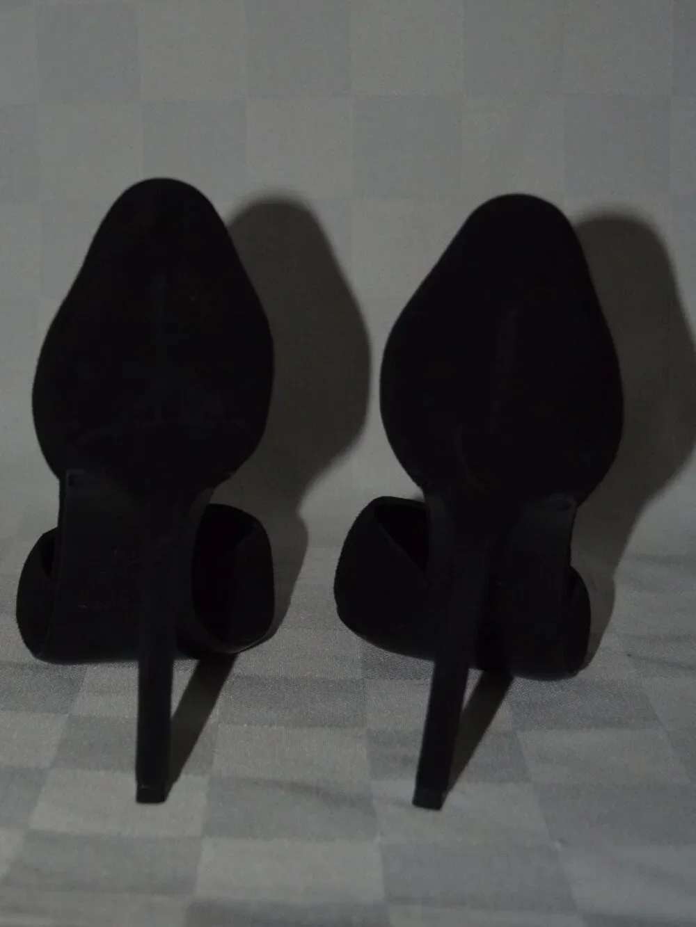 $1095 Sz 35.5 SAINT LAURENT D'Orsay Black Suede Pumps 4" Heels - Picture 5 of 7